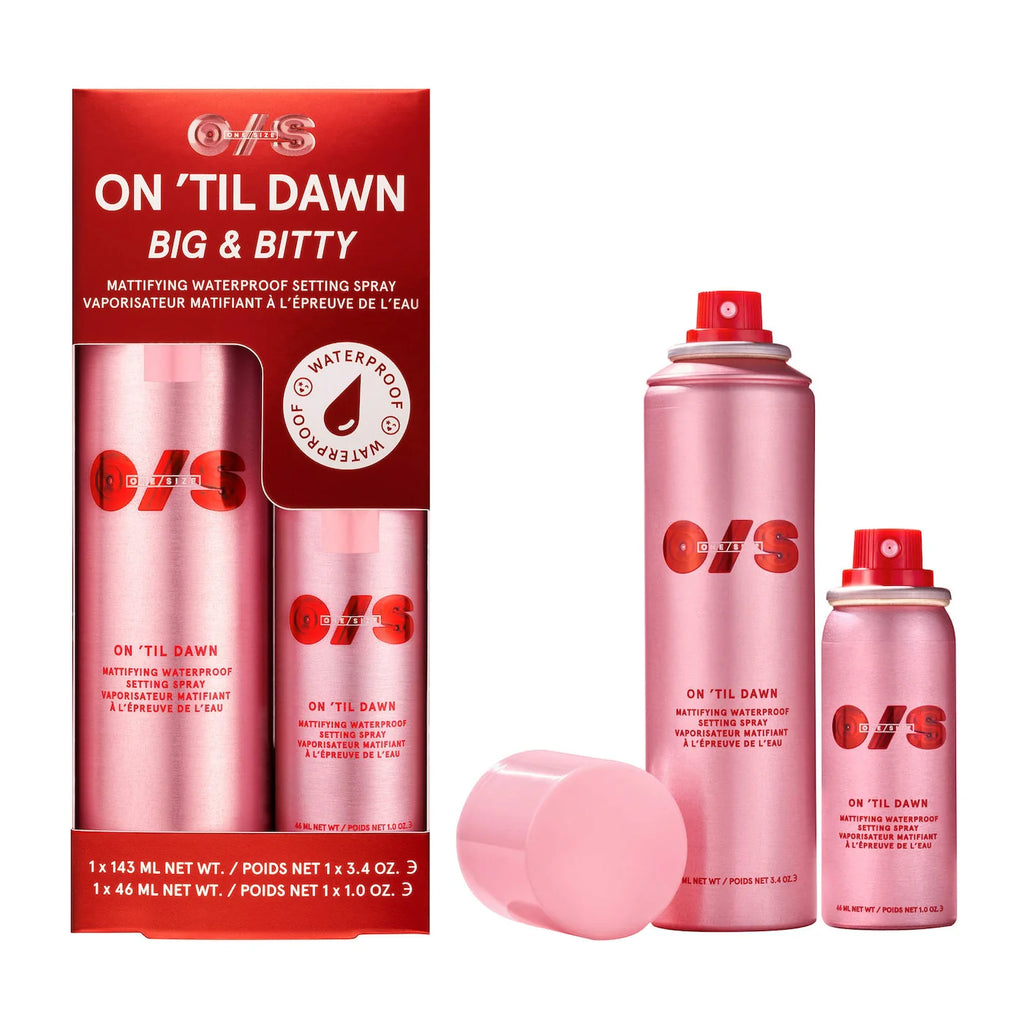 ONE SIZE | On 'Til Dawn Mattifying Waterproof Setting Spray Big & Bitty Duo