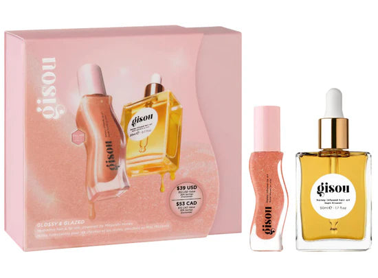 Gisou | Glossy & Glazed Hair & Lip Oil Gift Set