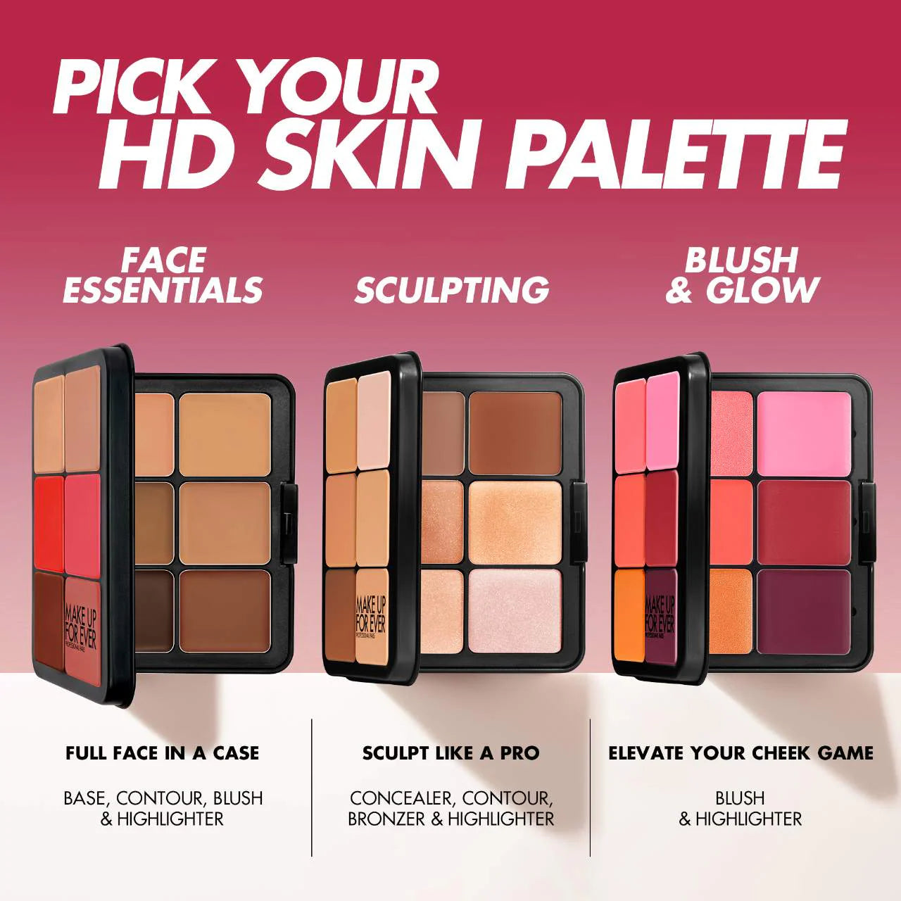 MAKEUP FOREVER | HD Skin Face Essentials Long-Lasting Full Face Cream Palette  Palette 1: Light to Medium